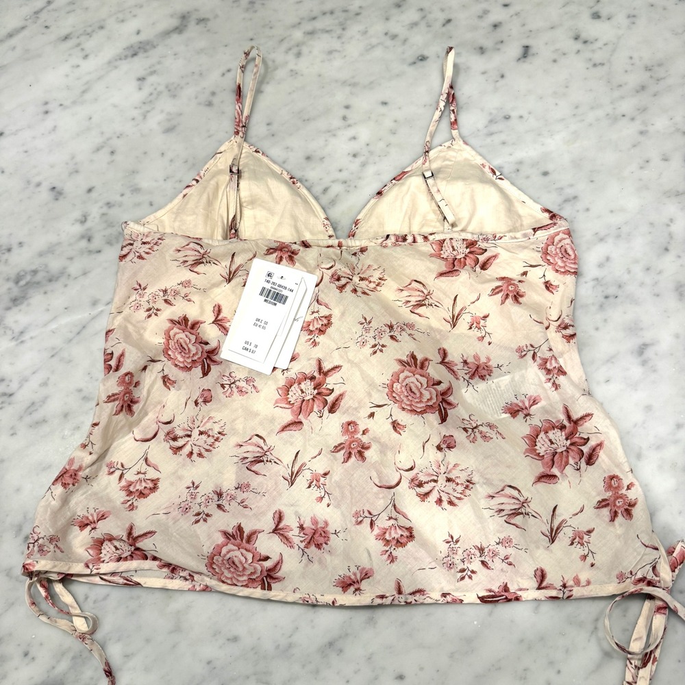 Abercrombie & Fitch Archive Collection Floral Linen Cami Tank Top Medium NWT